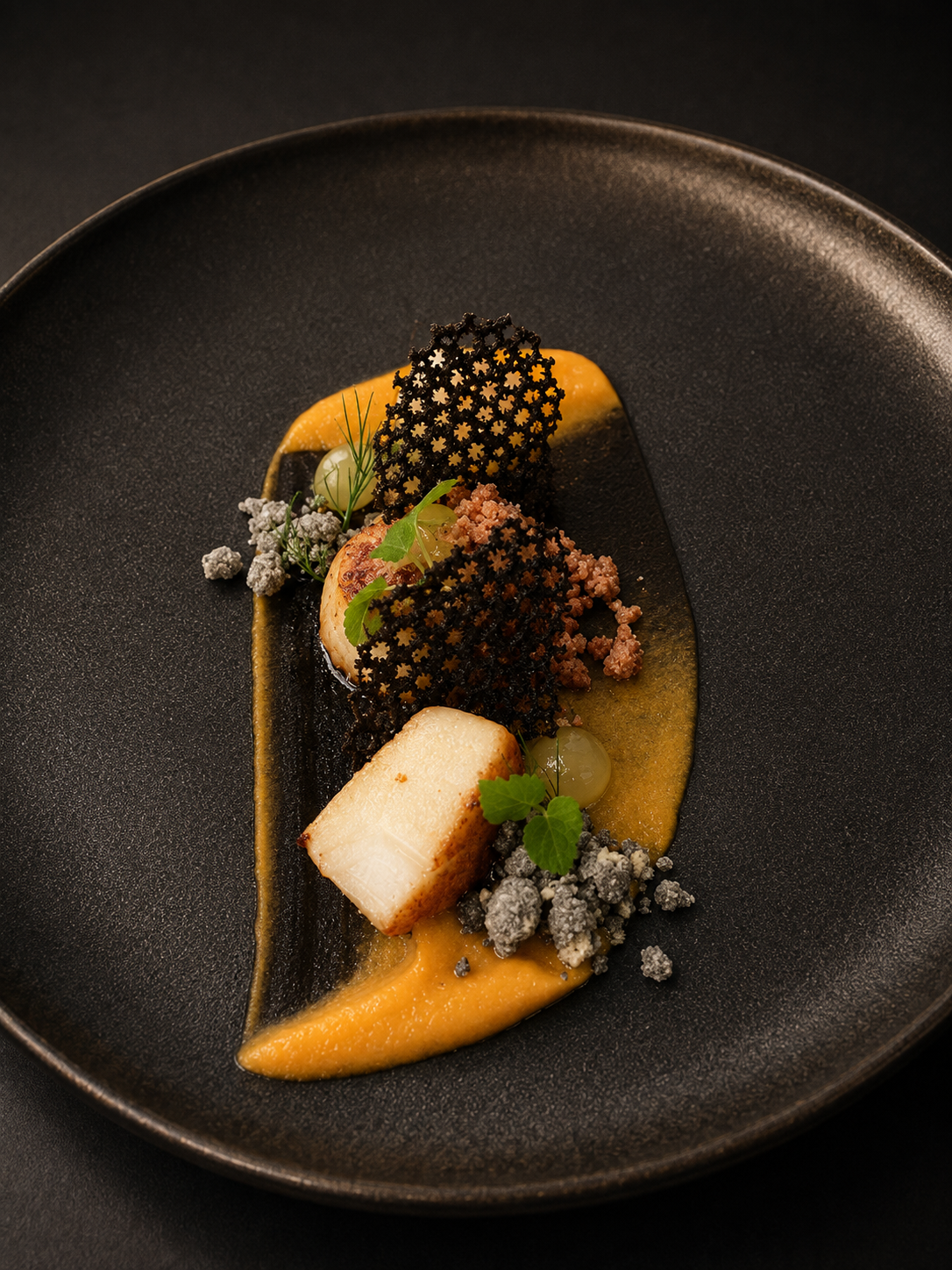 Elegant plated starter for private dining